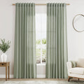 Nanspring Desert Sage Linen Curtains 52x84 in - Light Filtering