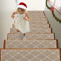 BEQHAUSE Stair Treads 15 Pack Non Slip Stair Runner 28in x 9in - Soft