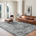 6x9 Vintage Area Rug for Living Room Bedroom - Machine Washable Low