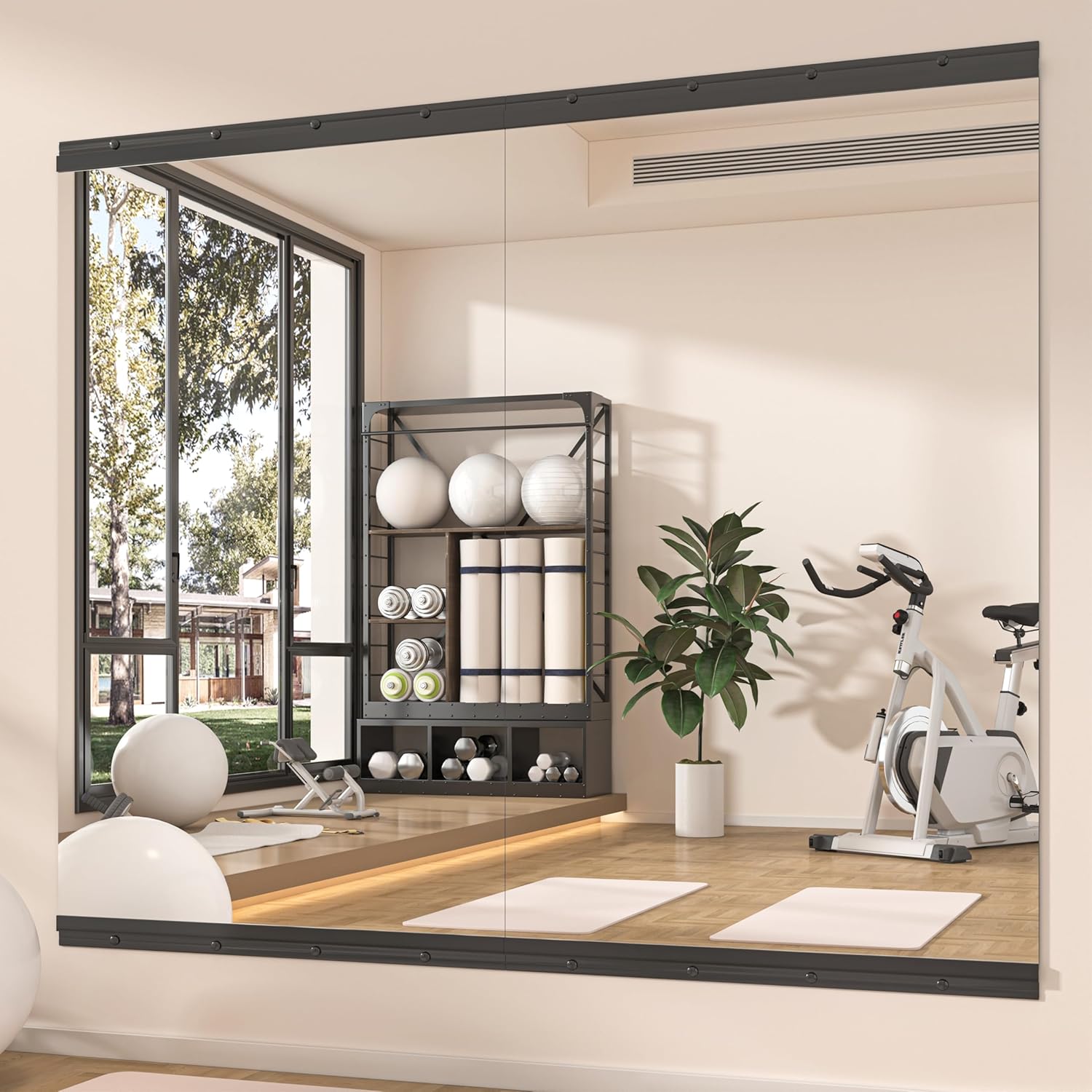 Hasipu 48x30 Home Gym Mirror for Yoga Dance Fitness Studio