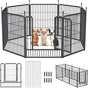 Musen Dog Playpen Outdoor - 8 Panels 32in Height Dog Fence