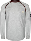 FR Shirts for Men Crew Neck Long Sleeve 5.5oz - Flame Resistant Work
