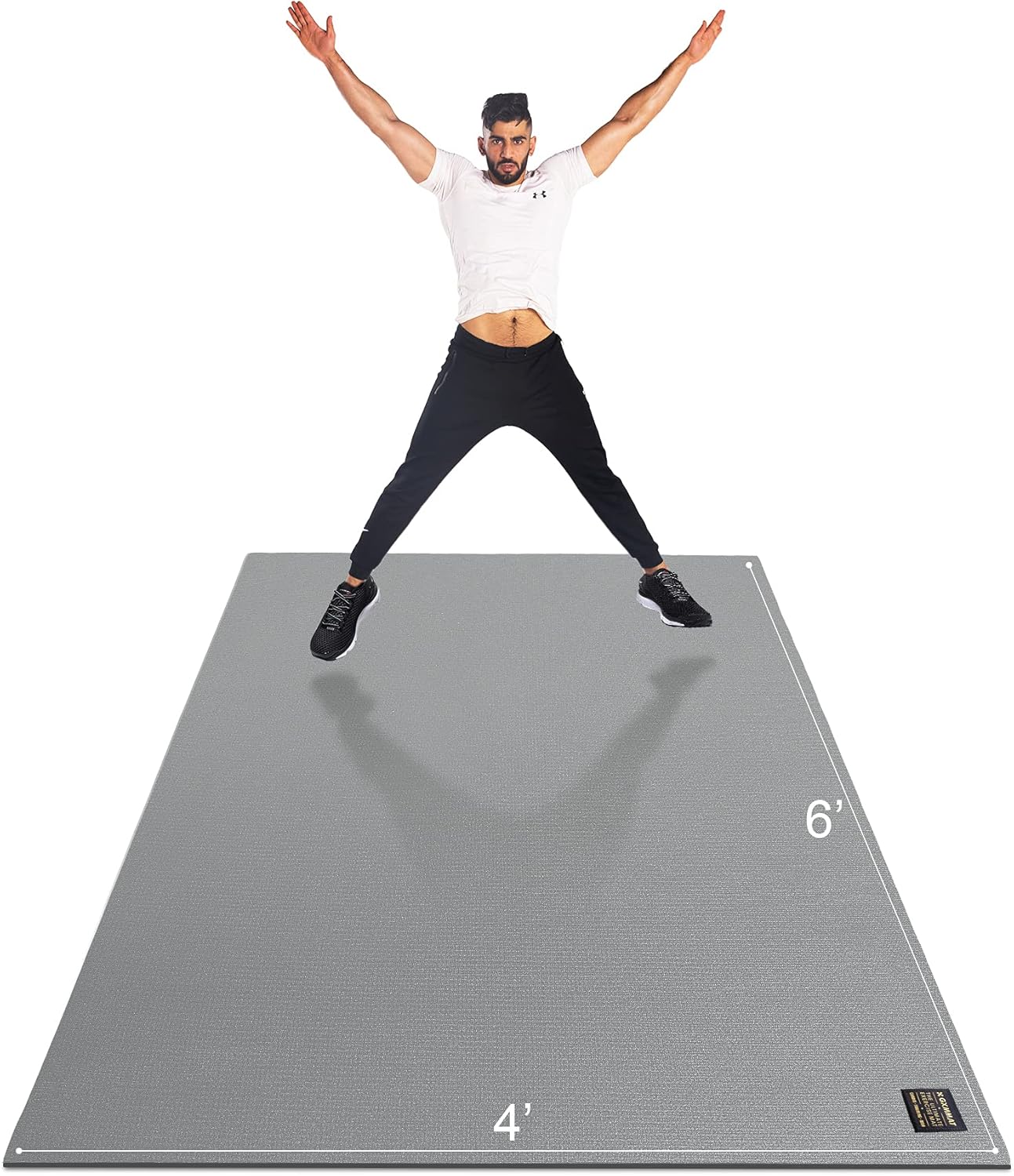 GXMMAT Large Exercise Mat for Home Gym, Non-Slip & Durable