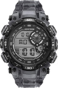 Men's Black Resin Digital Chronograph Watch - Durable Sport Timepiece