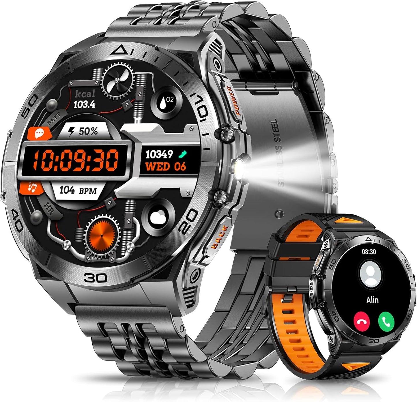 Military Smart Watches for Men with Bluetooth Call and More