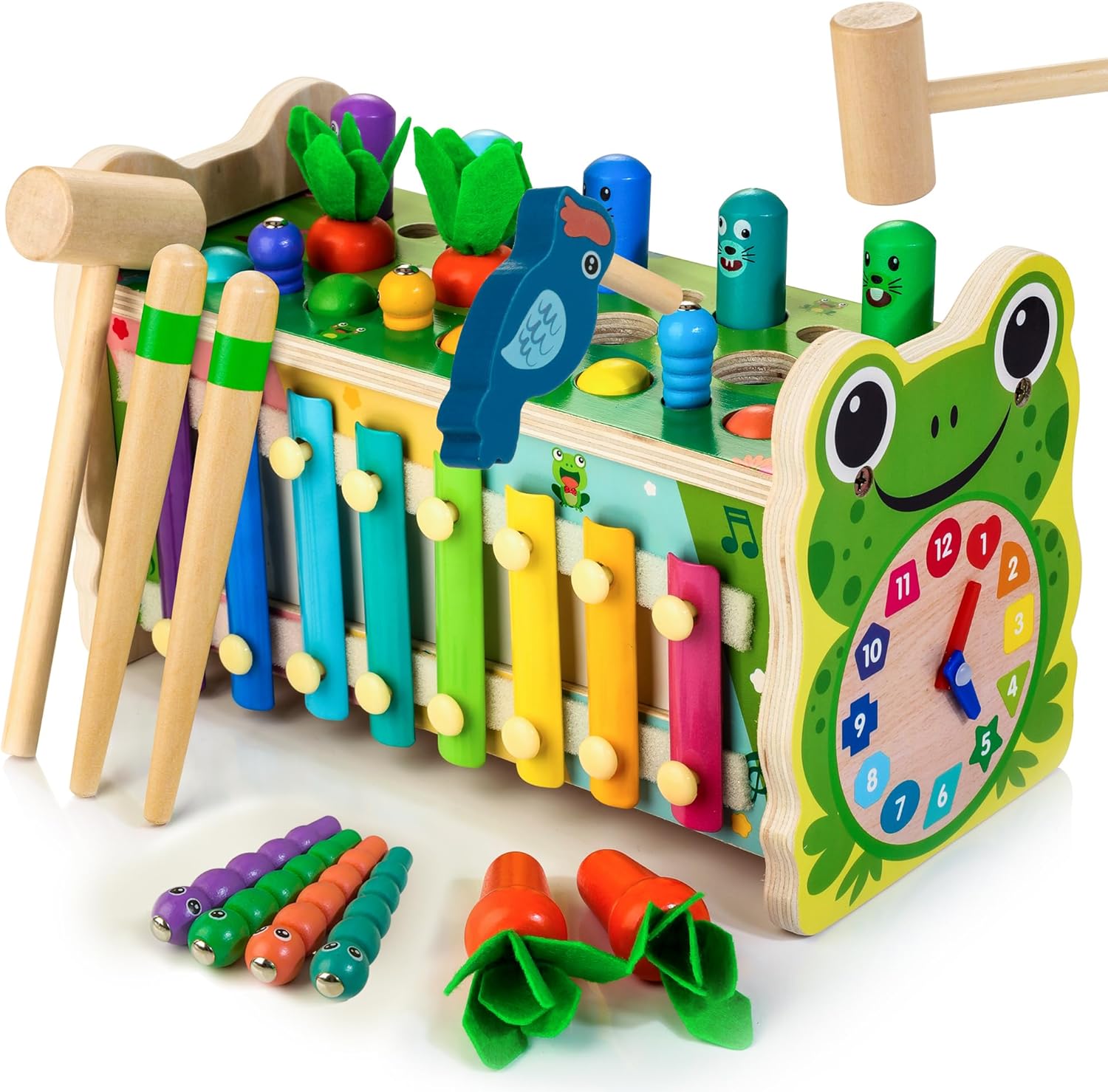 Wooden Montessori 6-in-1 Toddler Toy Set - Early Learning Fun!