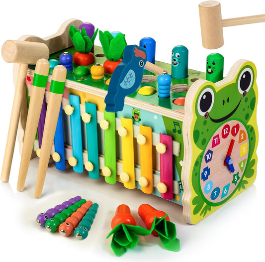 Wooden Montessori 6-in-1 Toddler Toy Set - Early Learning Fun!