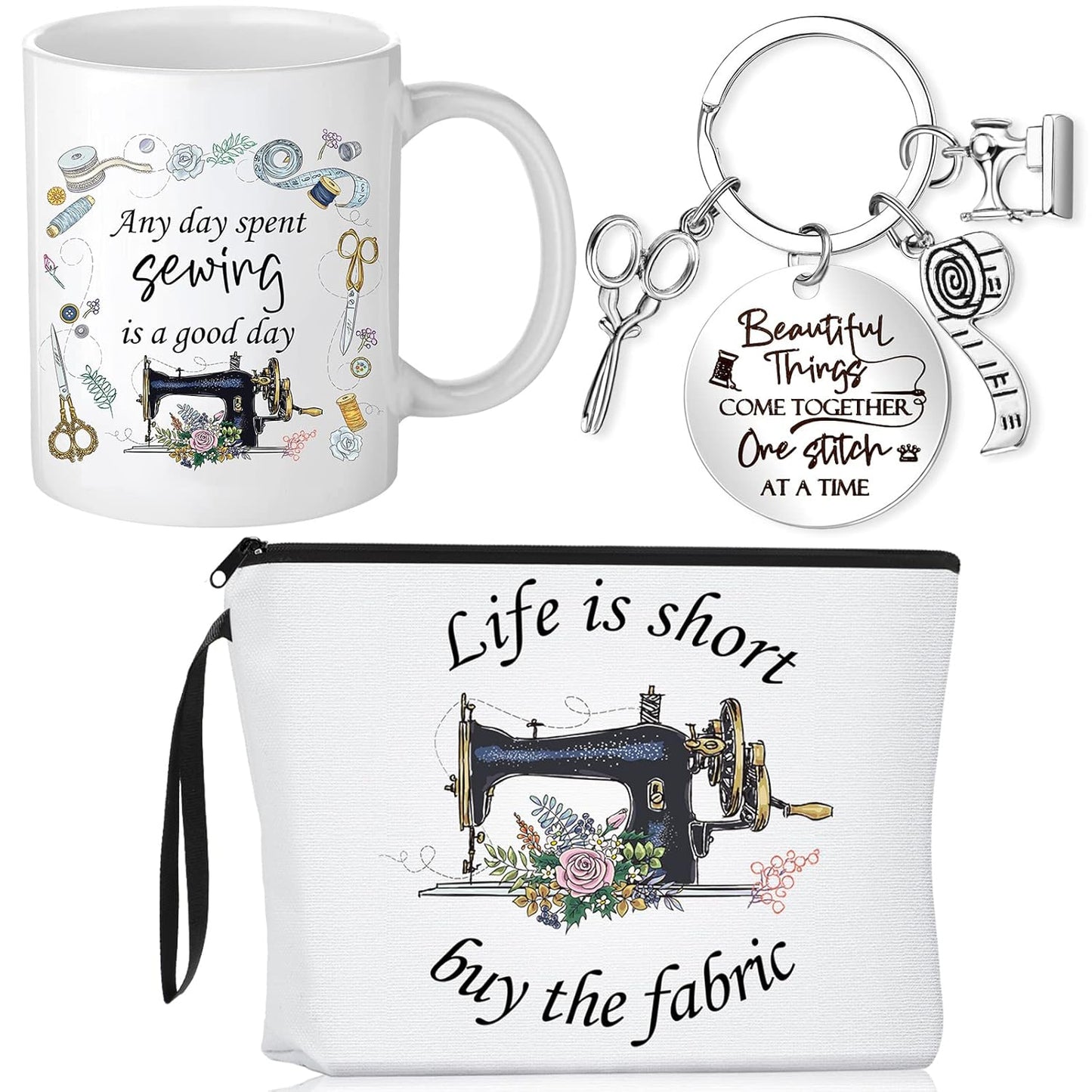 Quilting Gift Set: Mug, Bag, Keychain