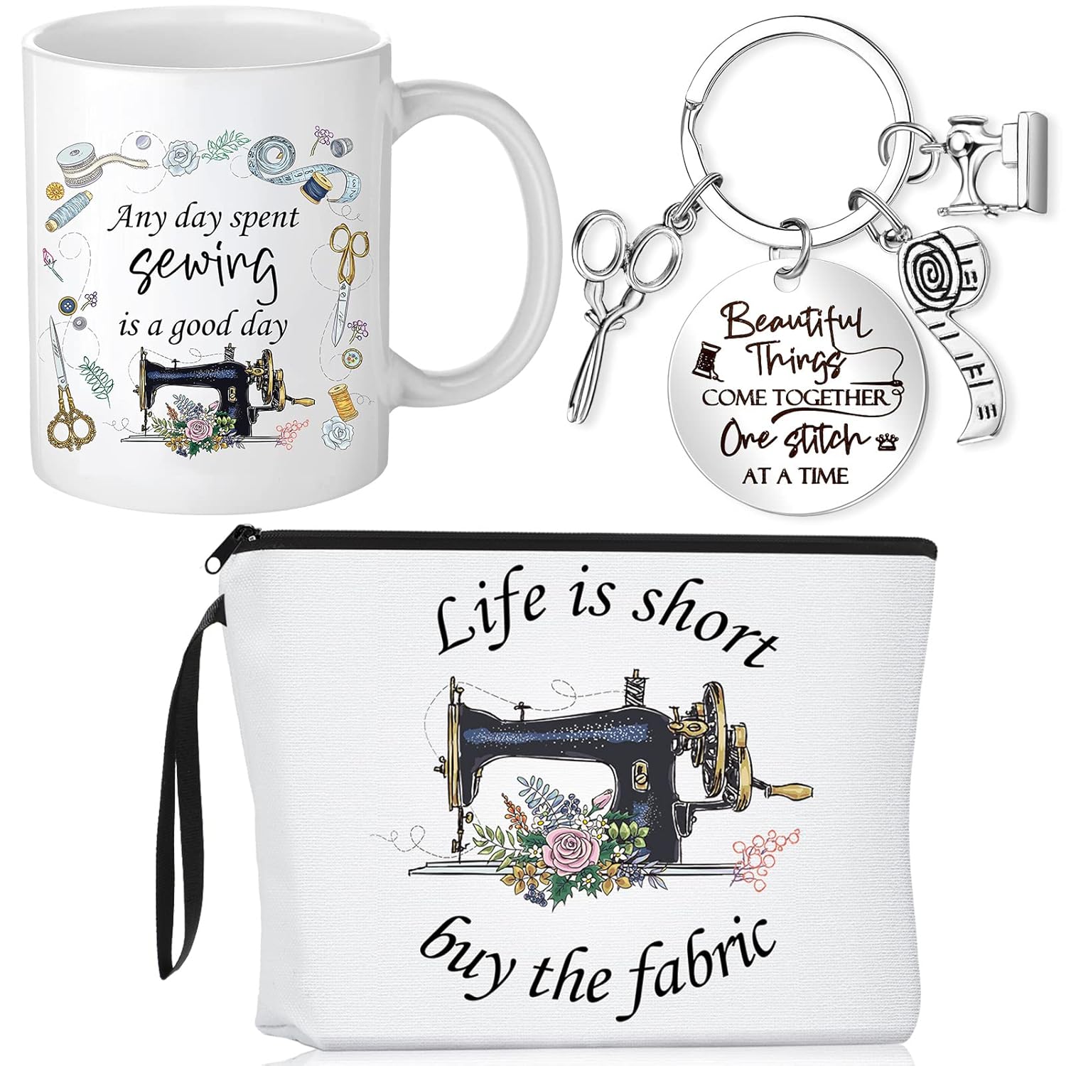 Quilting Gift Set: Mug, Bag, Keychain