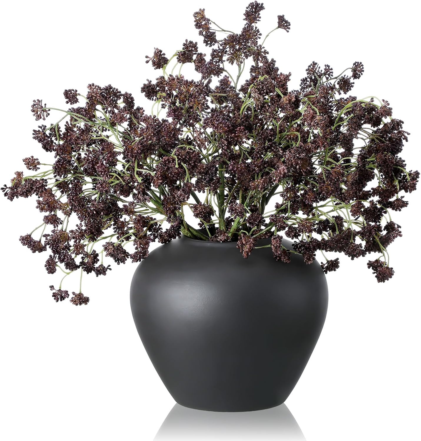 6 Pcs Fall Artificial Soft Plum Sedum Berry Stem Picks