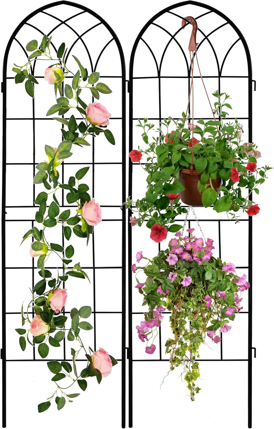 Rustic Iron Arch Decoration Garden Trellis for Climbing Plants