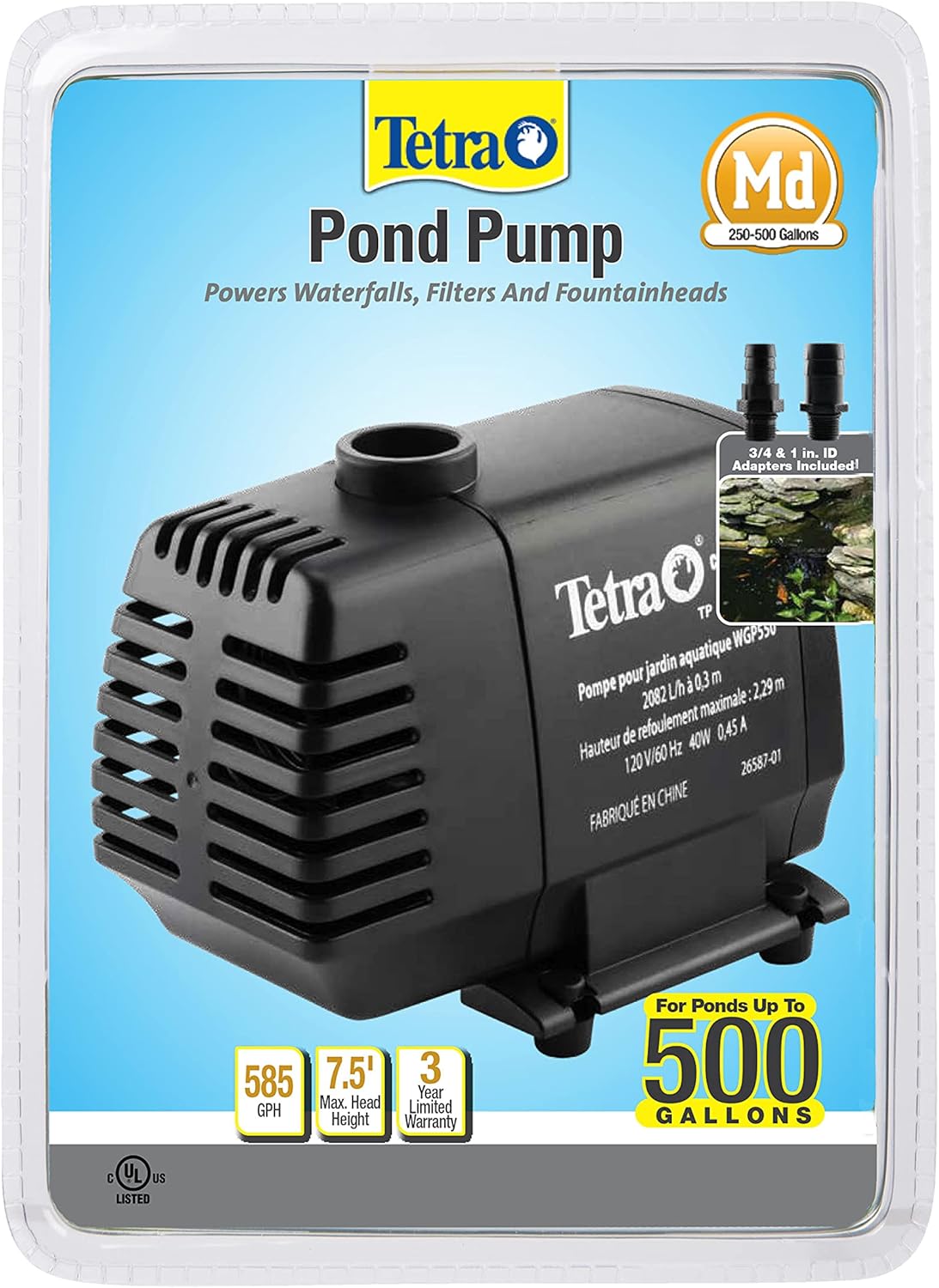 TetraPond Water Garden Pump for Waterfalls and Filters