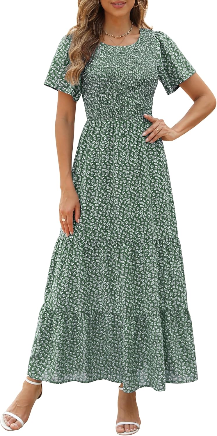 Kranda Women Floral Maxi Dress for Summer and Fall Style
