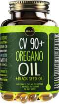 MAJU Oregano Capsules w/Black Seed Oil - Potent 2-in-1 Carvacrol Blend