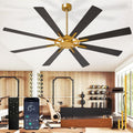 Large Ceiling Fan No Light 72 in 8 Blade Modern Ceiling Fan - Quiet DC