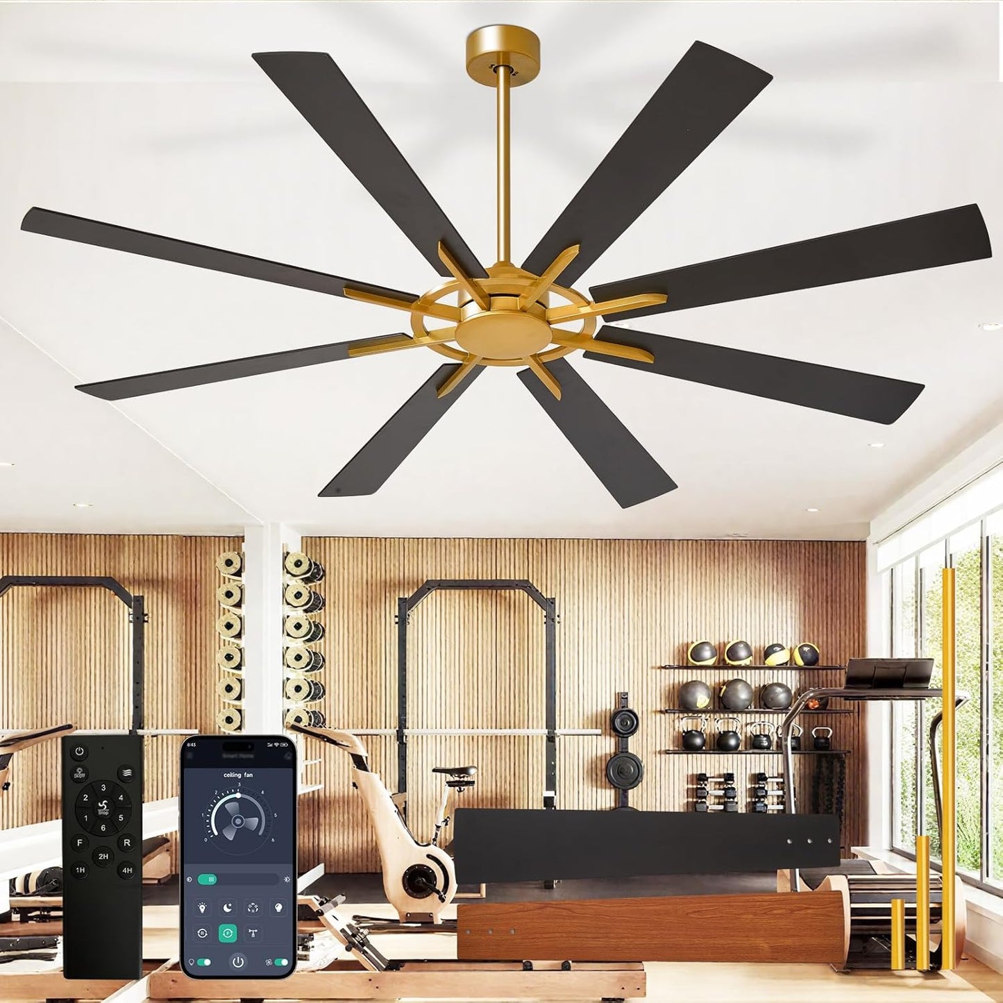 Large 72 Inch Ceiling Fan with Remote Control for Outdoor Use