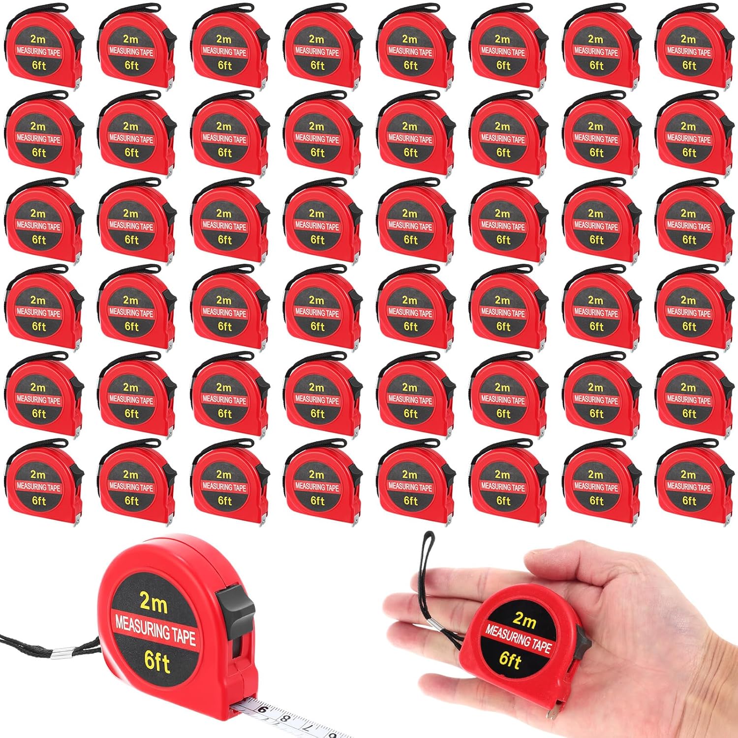 50 Pcs 6 FT Mini Tape Measure for Party Favors and Gifts