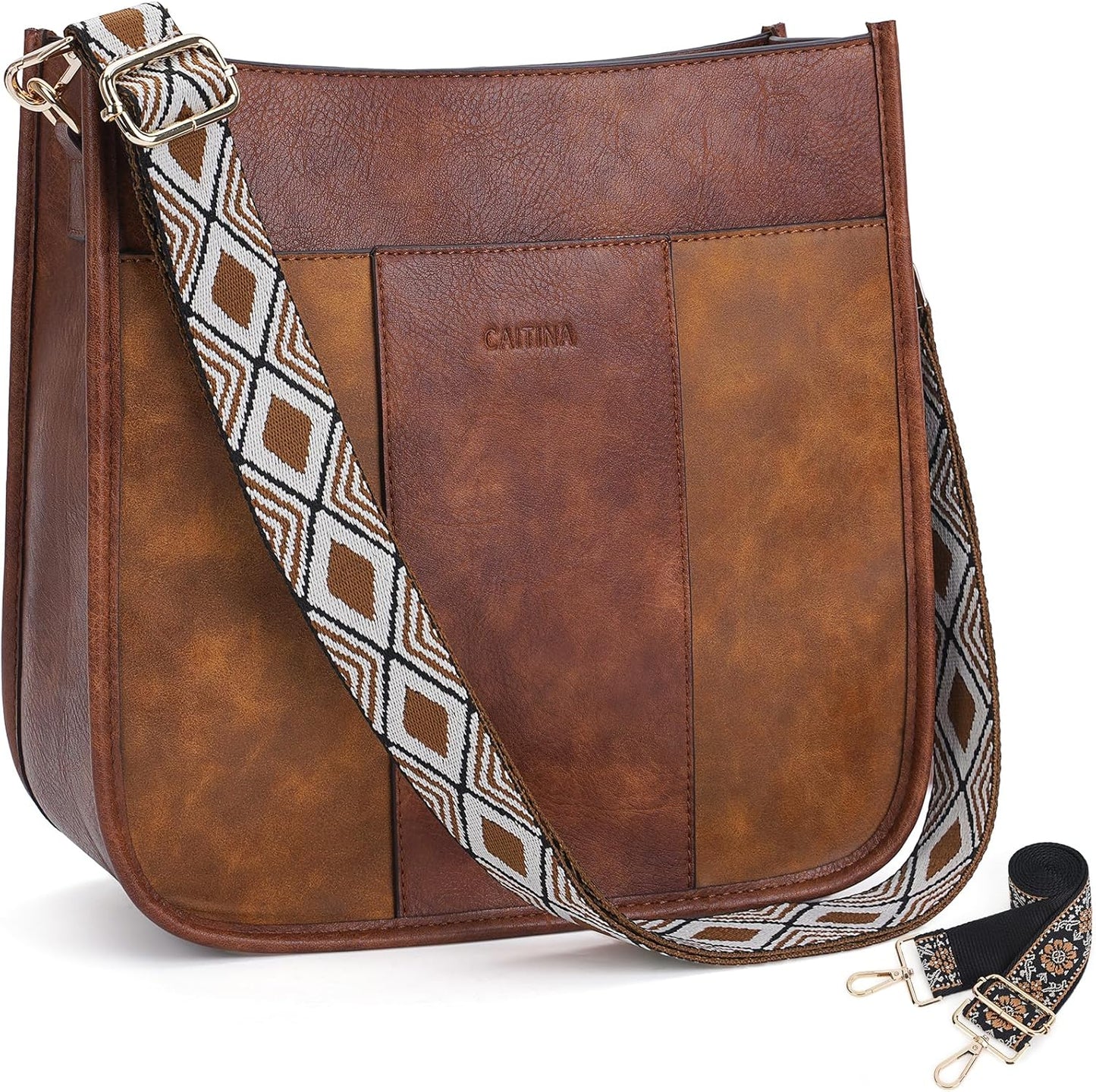 Trendy Vegan Leather Crossbody Bag for Women with Adjustable Straps