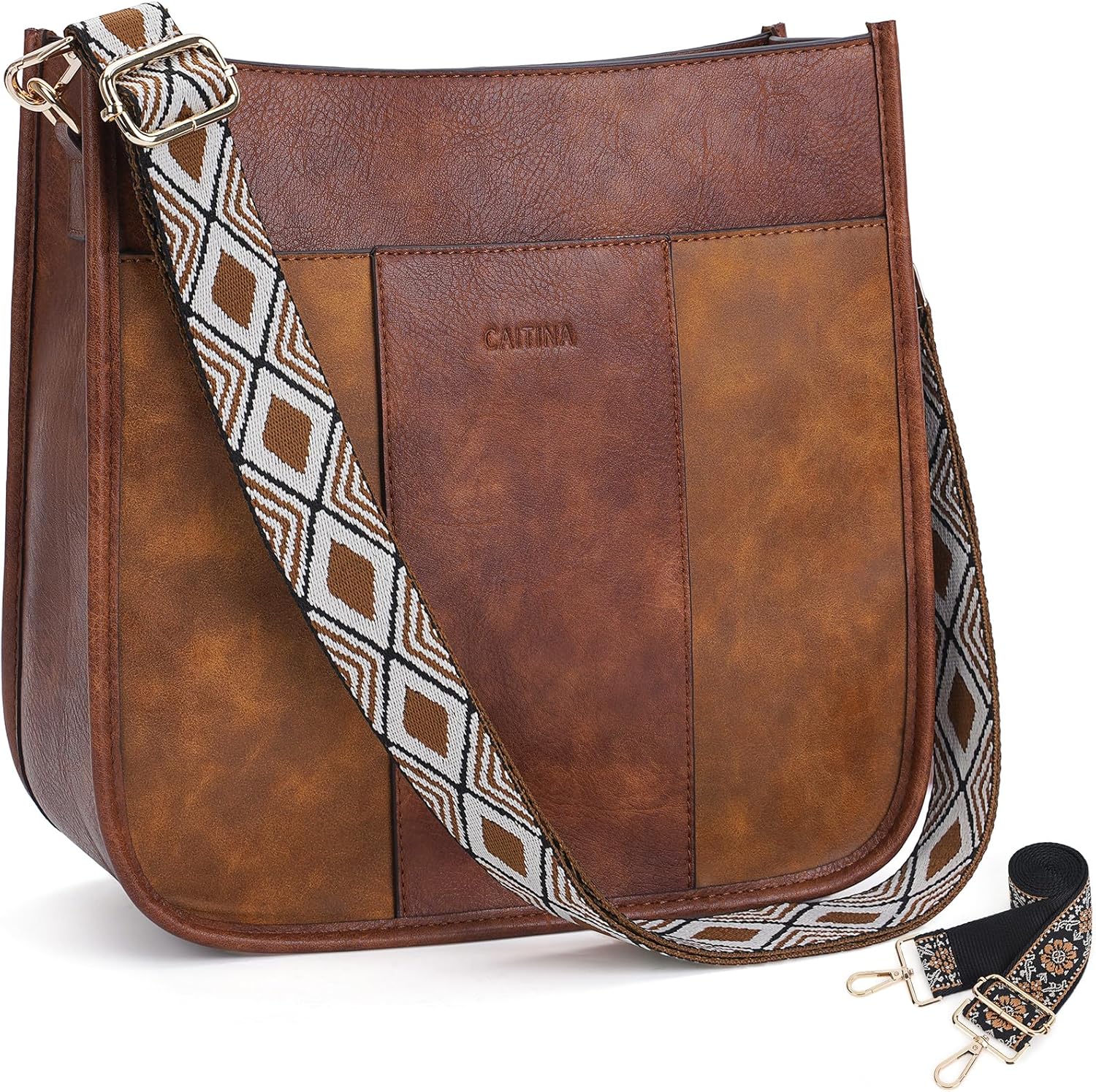 Trendy Vegan Leather Crossbody Bag for Women with Adjustable Straps