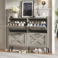 Maupvit Large Shoe Storage Cabinet with 4 Flip Drawers - Narrow