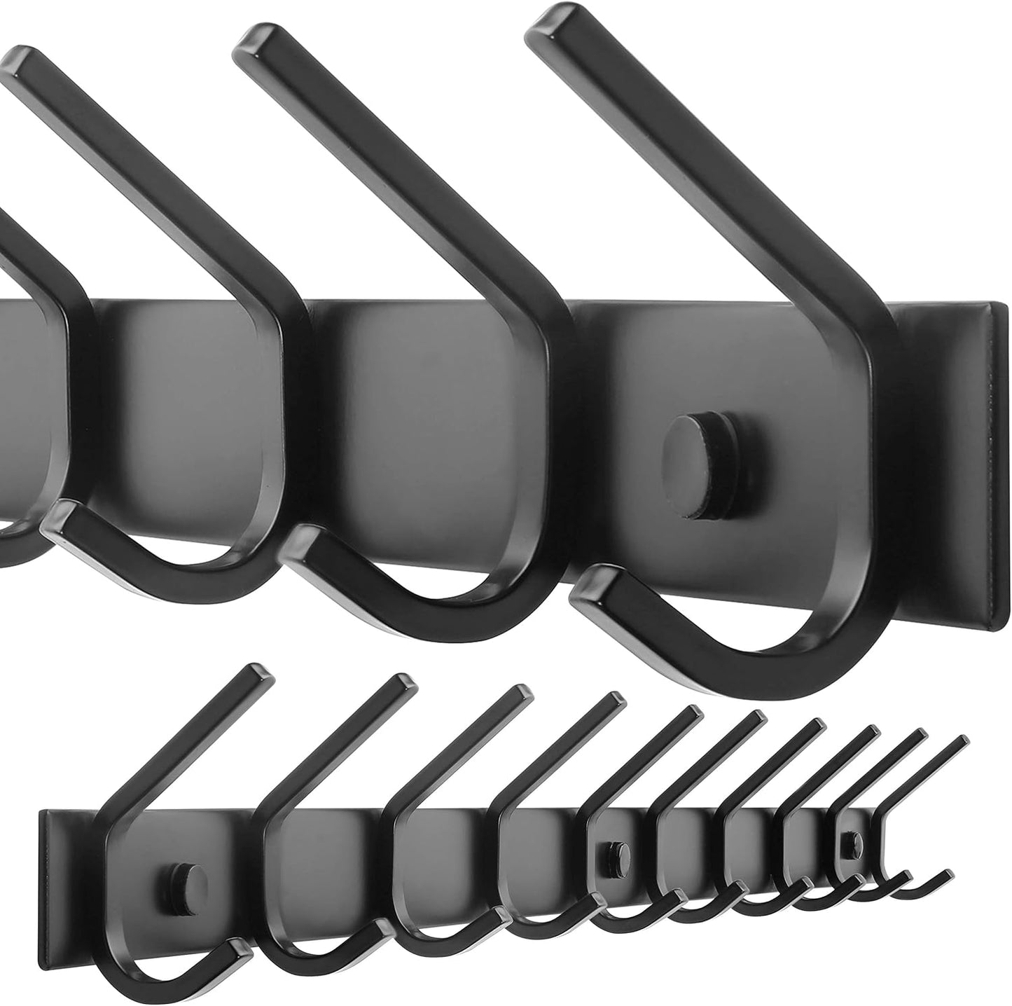 WEBI Wall Mounted Coat Rack with 10 Hooks for Coats and More