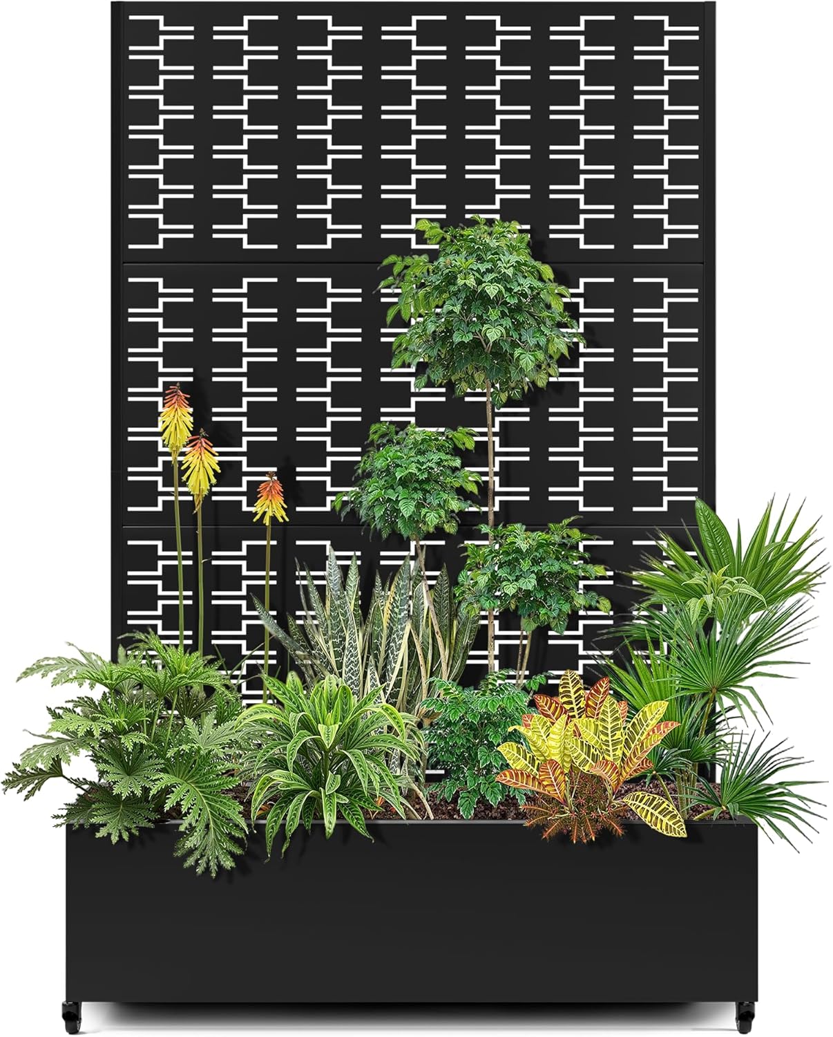 15.7in Tall Trellis Planter Box for Climbing Plants and Vines