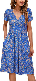 OUGES Women's V Neck Midi Maternity Nursing Dress - Comfortable