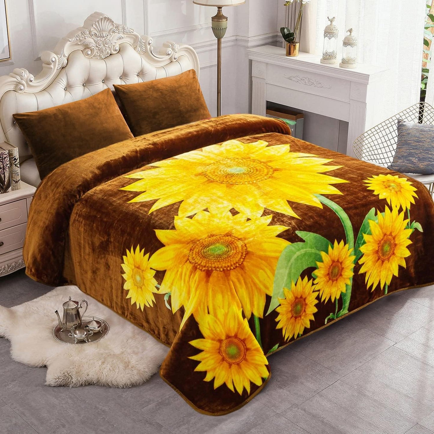 JYK Plush Fleece Blanket Queen Size for All Seasons Comfort