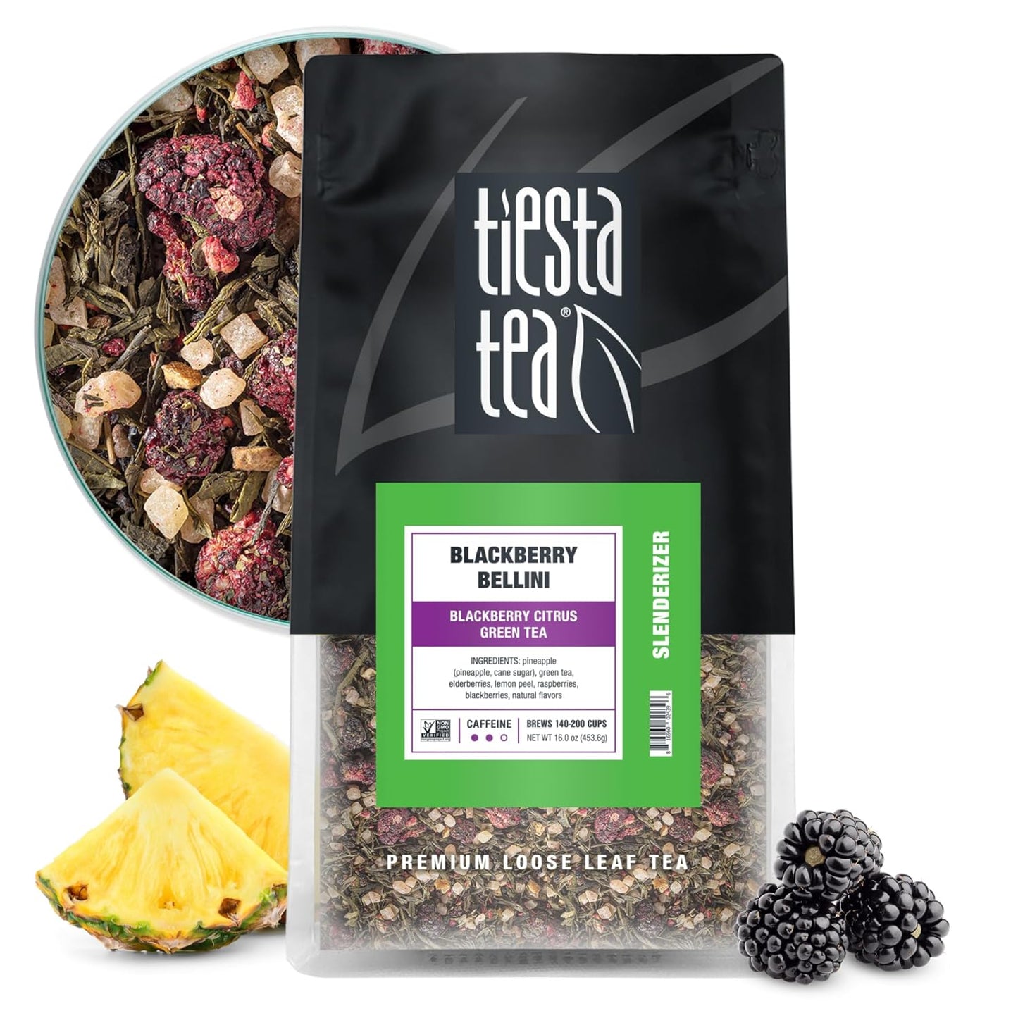 Tiesta Tea Blackberry Bellini - Premium Loose Leaf Green Tea
