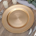 Gold Beaded 13 in Charger Plates 12-Pack - Glam Tableware