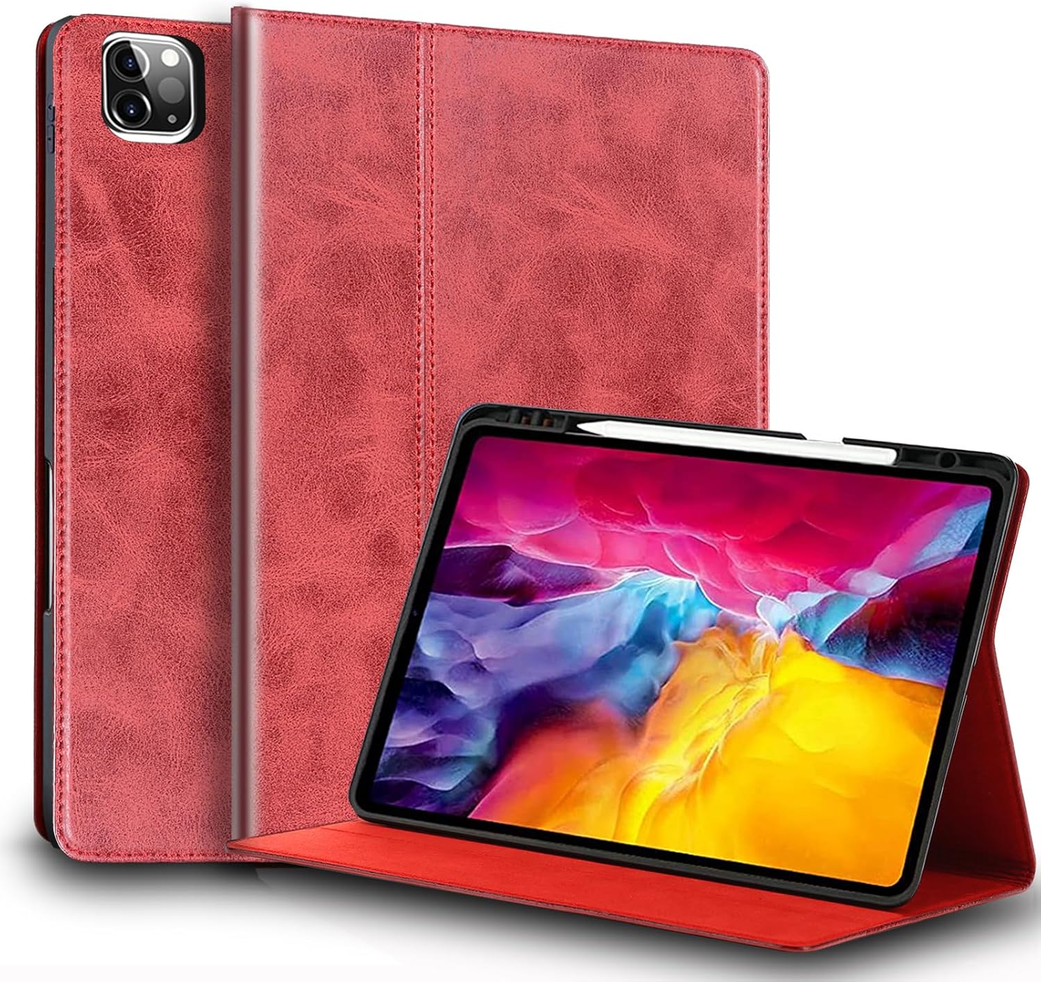 Genuine Leather Case for iPad Pro 12.9 inch with Pencil Holder