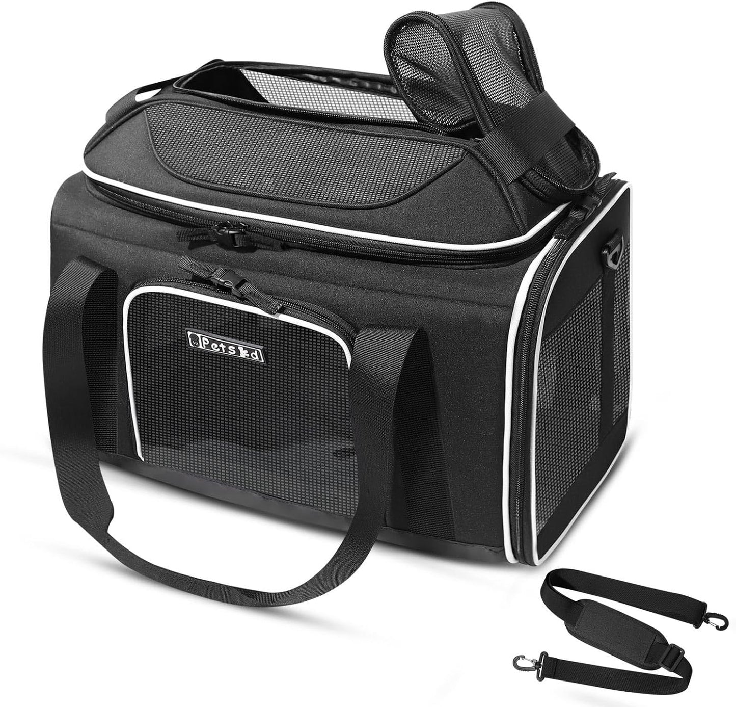 Petskd Top-Expandable Pet Carrier for Small Cats and Dogs