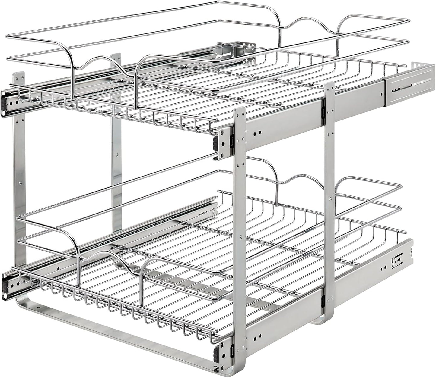 Rev-A-Shelf 2-Tier Kitchen Cabinet Pullout Shelf Organizer