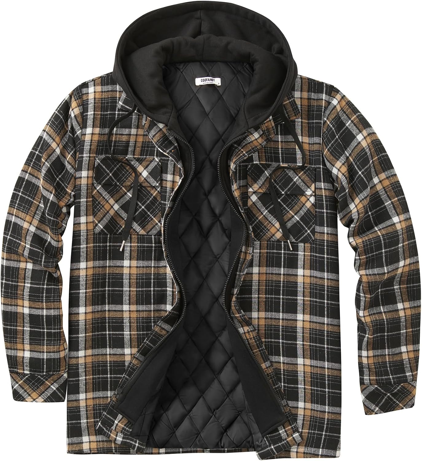 COOFANDY Men's Flannel Shirt Jacket for Warmth and Style