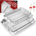 Air Fryer Basket for Oven 2 Set with Trays and 60 Parchment Papers