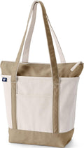 Reliable Zip Top Canvas Tote Bag with Extended Handles for Daily Use