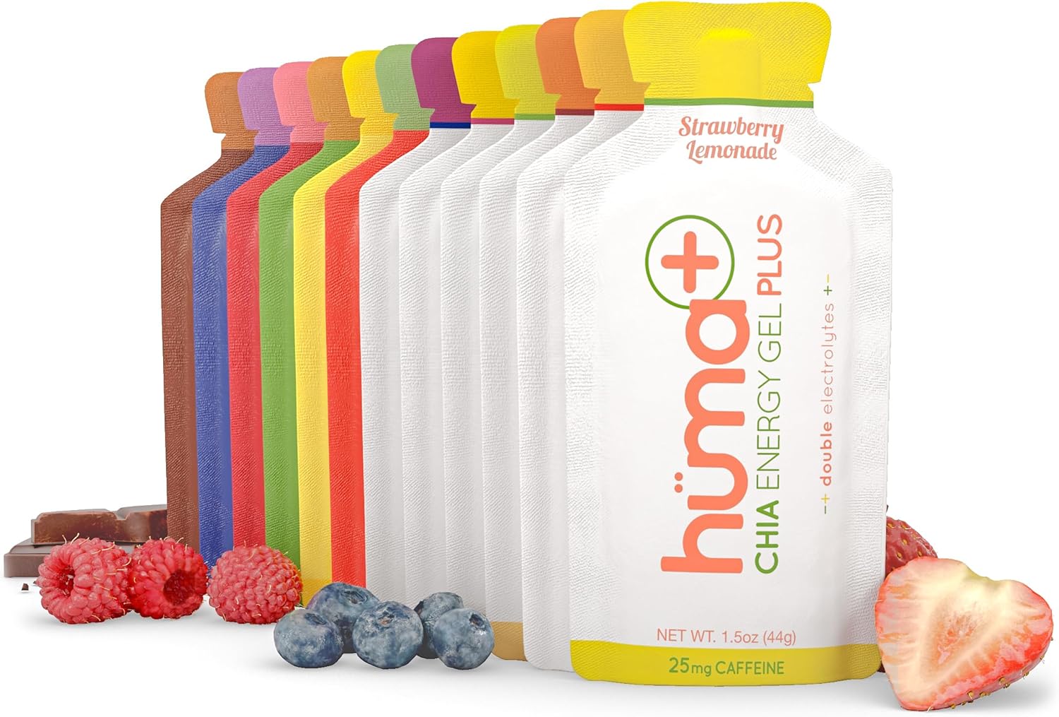 Huma Plus Double Electrolytes Chia Energy Gel Variety Pack