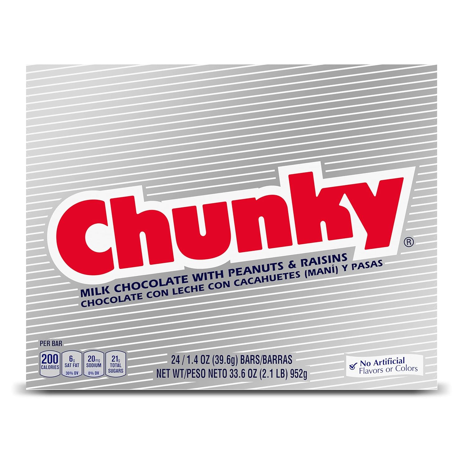 Chunky Milk Chocolate with Peanuts and Raisins 24 Pack Treats