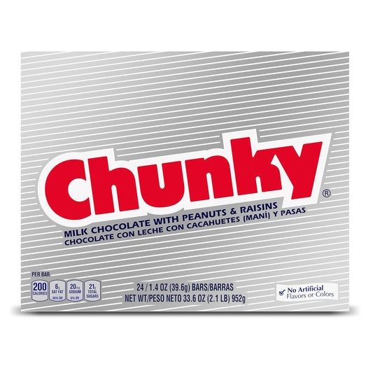 Chunky Milk Chocolate with Peanuts and Raisins 24 Pack Treats
