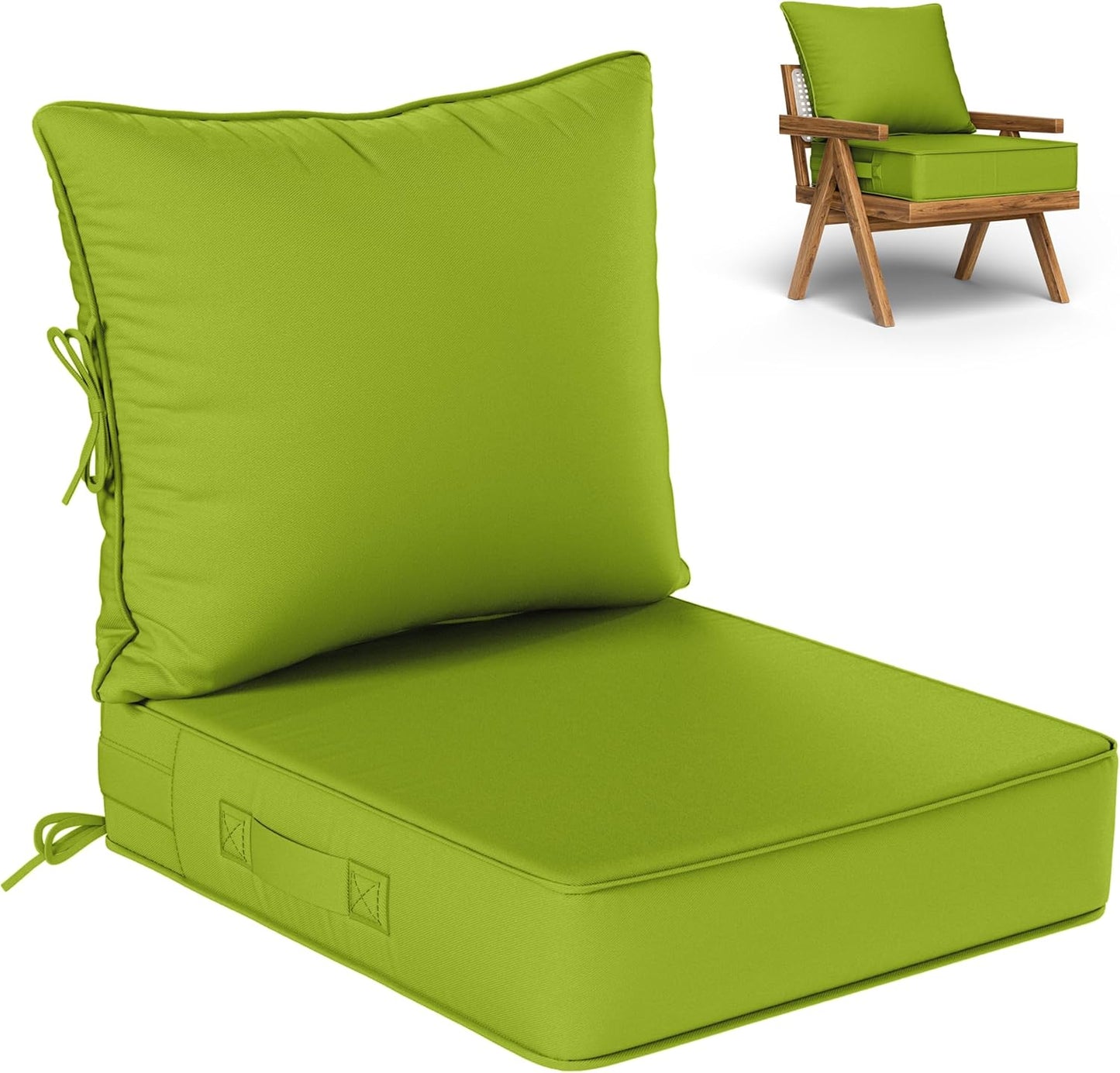 Outdoor Seat Cushion Set for Patio Furniture - Waterproof & Durable
