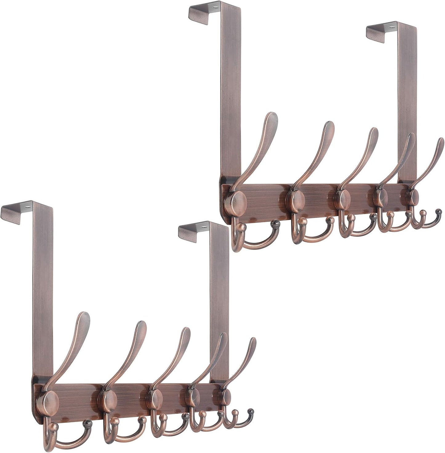 WEBI Over The Door Hook Rack with 5 Tri Hooks for Hanging
