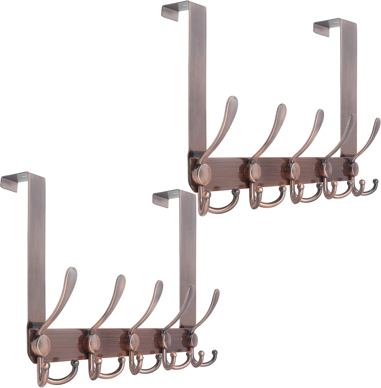 WEBI Over The Door Hook Rack with 5 Tri Hooks for Hanging