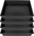 Square Plant Saucer 18 in 4 Pack - Heavy Duty Trays for Indoors