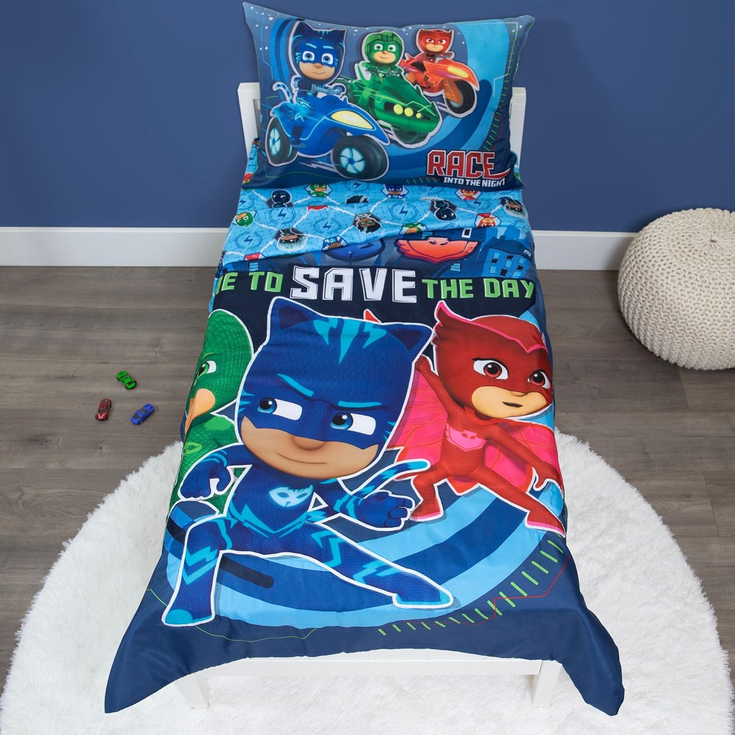 PJ Masks Time to Save The Day 4 Piece Toddler Bedding Set