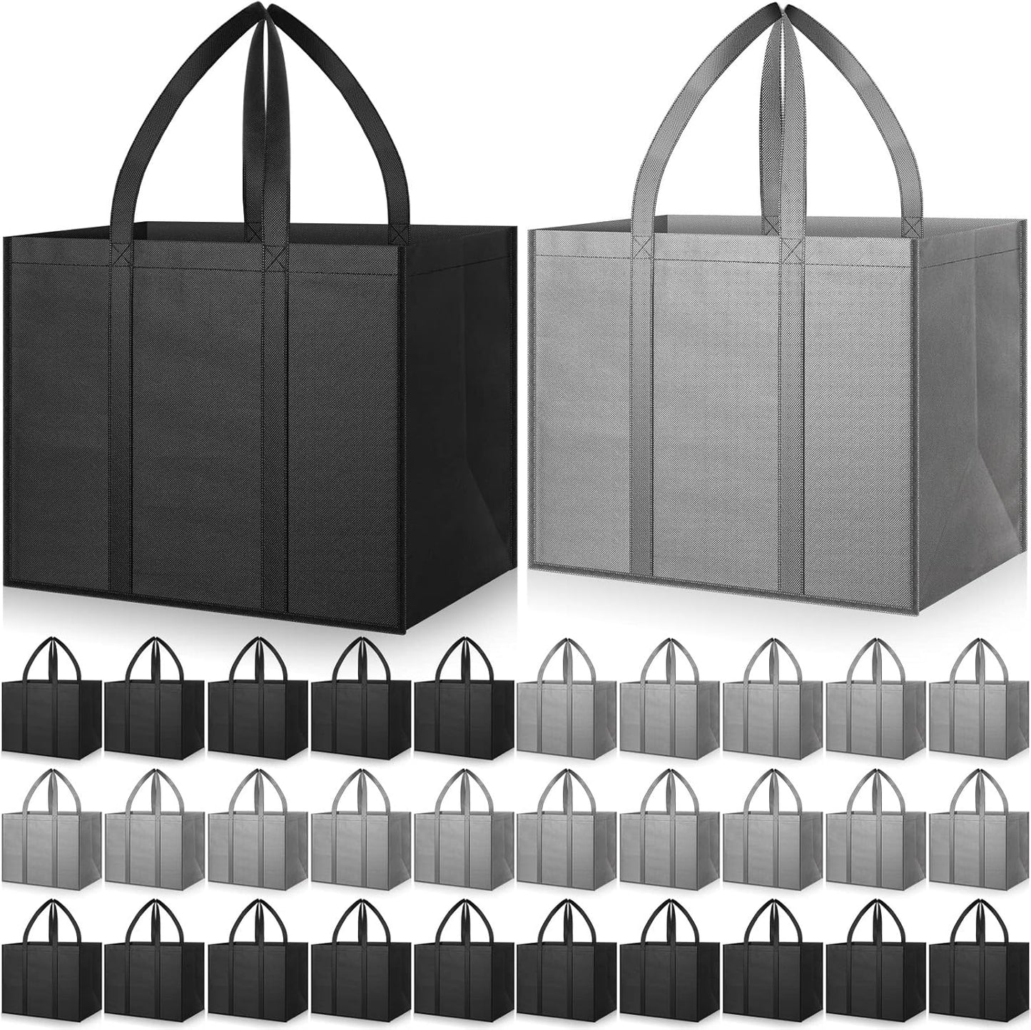 Hillban Reusable Grocery Bags Bulk Heavy Duty Large Totes