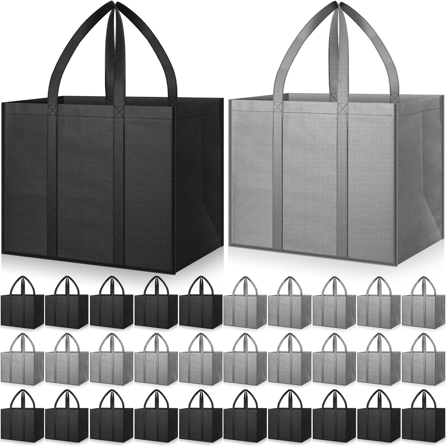 Hillban Reusable Grocery Bags Bulk Heavy Duty Large Totes