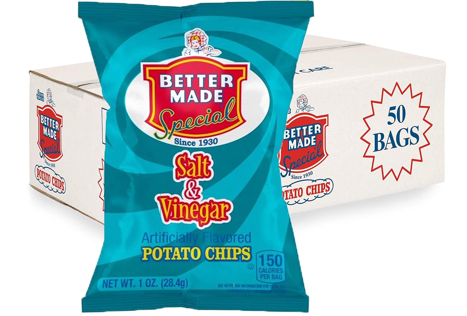 Better Made Special Potato Chips Salt & Vinegar - 50 Pack