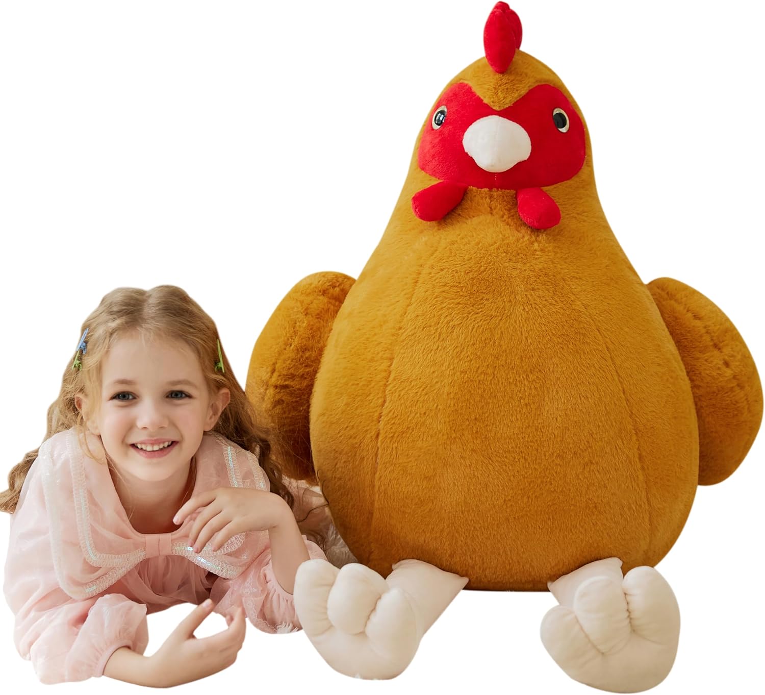 IKASA Giant Chicken Stuffed Animal Plush Toy for Endless Fun