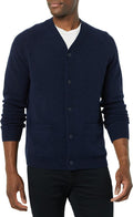 Mens Lambs Wool V-Neck Cardigan with Pockets - Soft Layer
