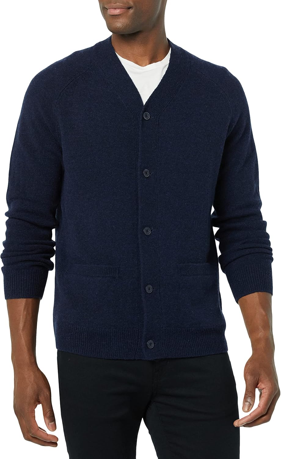 Mens Lambs Wool V-Neck Cardigan Sweater with Pockets Review